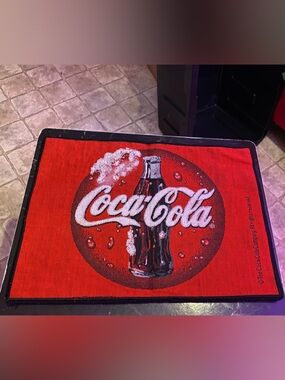 Coca-Cola Red and White Bottle Logo placemat setting-set of 3!